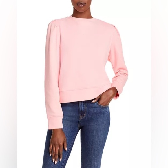 Milly Marianne pleated shoulder crossback sweatshirt pink 13526 - Picture 5 of 16